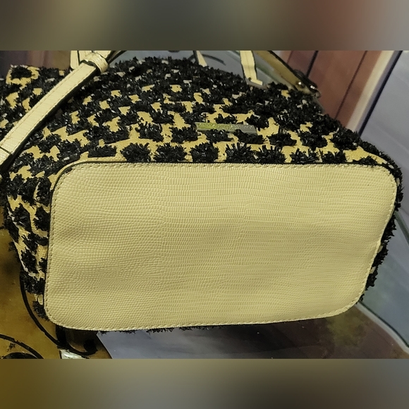 CHRISTIAN SIRIANO Raffia SABRINA  Tan & Black Two Way Crossbody Bag EXC. COND. - Picture 3 of 11